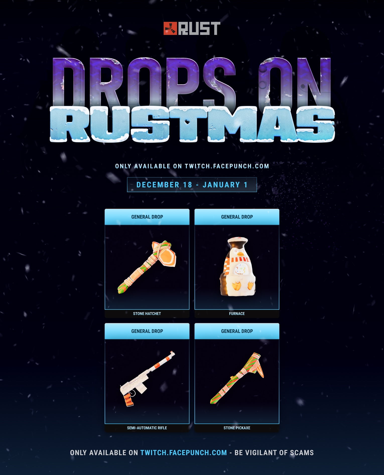 Twitch Drops Rustmas 2025 Twitch Drops для Rustmas